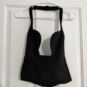 NWT!! Edikted Black Zip-Up Top